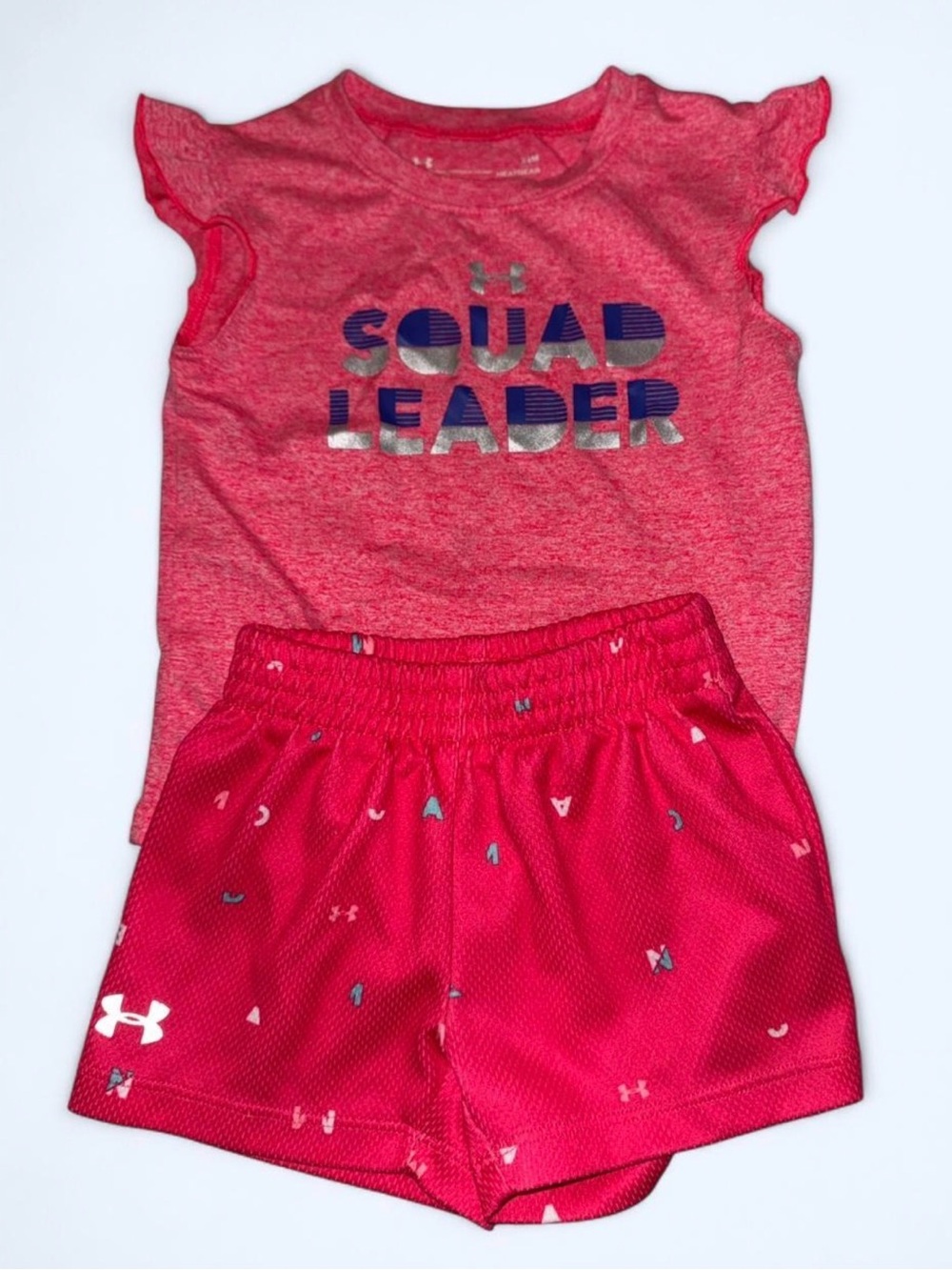 Under Armour Hot Pink Girls Athletic Top & Shorts Set — 24 Months